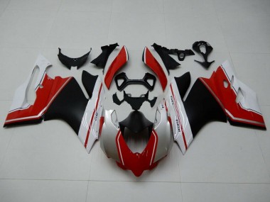 Acheter Carénages Moto Ducati 1199 2011-2014 - Blanc Rouge Noir Mat