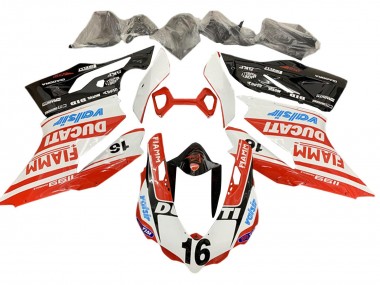 Acheter Carénages Moto Ducati Panigale 1199 2011-2014 - Blanc Rouge Noir Brillant Valsir Fiamm Ficc 16