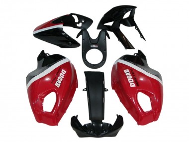 Acheter Carénages Moto Ducati Monster 696 796 1100 1100S 2008-2012 - Rouge Blanc Noir Brillant