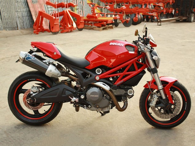 Carénages Moto Ducati Monster 696 796 1100 1100S 2008-2012 - Rouge Blanc