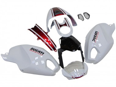 Acheter Carénages Moto Ducati Monster 696 796 1100 1100S 2008-2012 - Blanc Rouge Noir Brillant