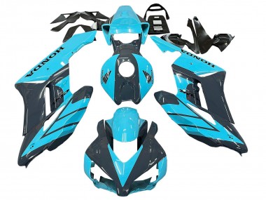 Acheter Carénages Moto Honda CBR1000RR 2004-2005 - Bleu Clair Noir Brillant