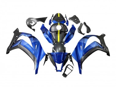 Acheter Carénages Moto Kawasaki ZX10R 2008-2010 - Bleu Jaune Noir Mat