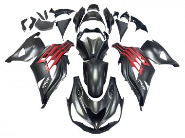 Acheter Carénages Moto Kawasaki ZX14R ZZR1400 2012-2024 - Noir Mat Rouge Blanc Ninja