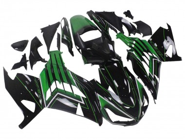 Acheter Carénages Moto Kawasaki ZX14R ZZR1400 2012-2024 - Vert Noir Brillant Bande