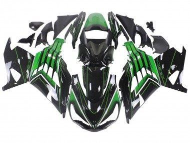 Acheter Carénages Moto Kawasaki ZX14R ZZR1400 2012-2024 - Vert Noir Brillant Bande