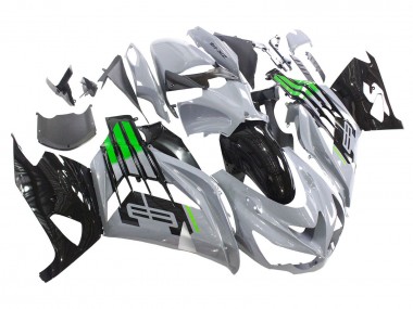 Acheter Carénages Moto Kawasaki ZX14R ZZR1400 2012-2024 - Gris Vert Noir