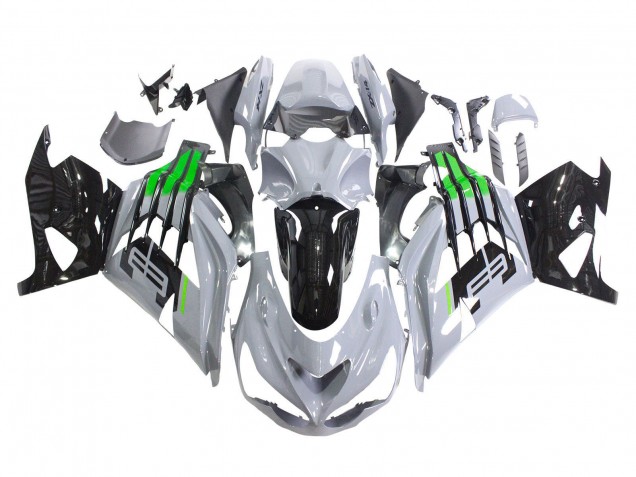 Carénages Moto Kawasaki ZX14R ZZR1400 2012-2024 - Gris Vert Noir