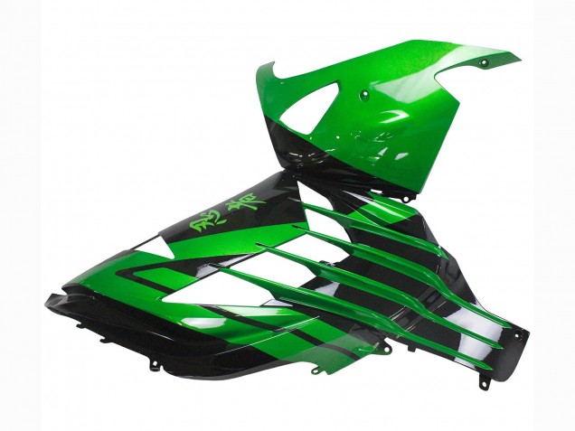 Kits Carénage Moto Kawasaki ZX14R ZZR1400 2012-2024 - Vert Noir Brillant
