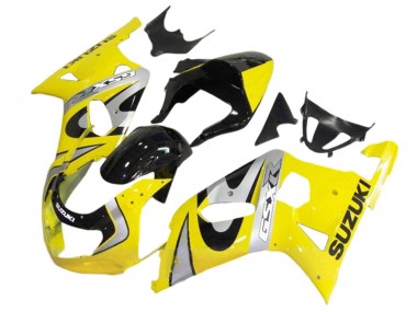 Acheter Kits Carénage Moto Suzuki GSXR 600 / GSXR 750 2001-2003 - Jaune Argent Noir Brillant