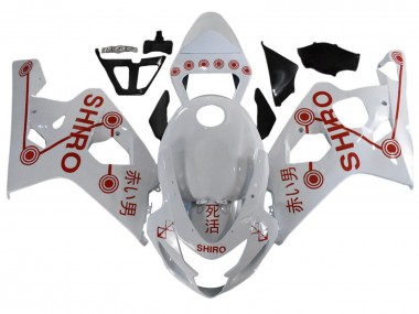 Acheter Carénages Moto Suzuki GSXR 600 / GSXR 750 2001-2003 - Blanc Rouge Shiro