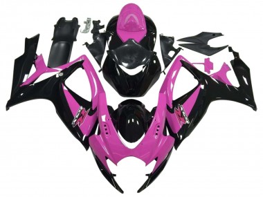 Acheter Carénage Moto Suzuki GSXR 600 / GSXR 750 2006-2007 - Rose Noir Brillant