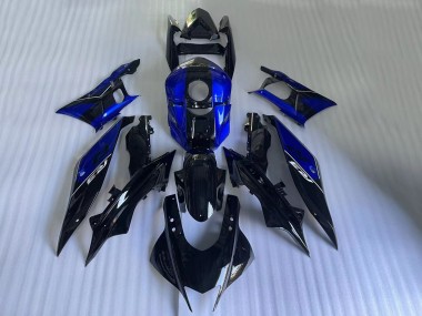 Acheter Carénages Moto Yamaha YZF R3/R25 2022-2024 - Bleu Noir Brillant