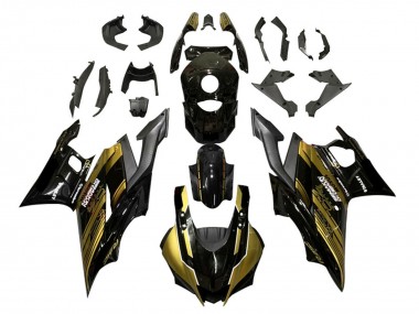 Acheter Carénages Moto Yamaha YZF R3/R25 2022-2024 - Or Noir Brillant Semakin Didepan