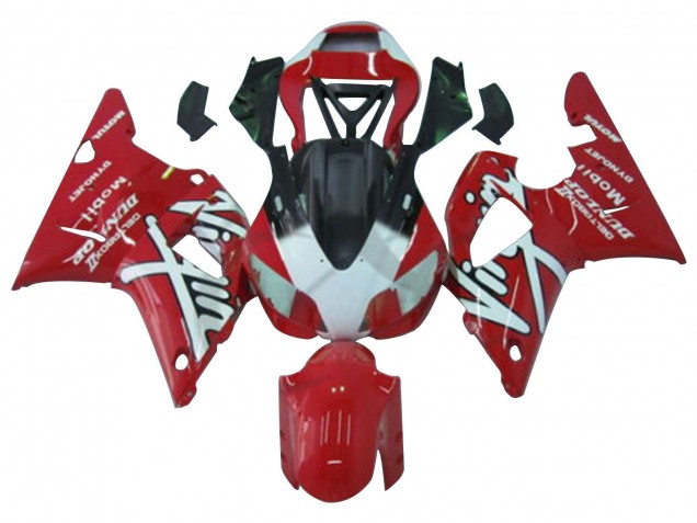 Carénages Moto Yamaha YZF 1000 R1 1998-1999 - Rouge Blanc Noir Dunlop