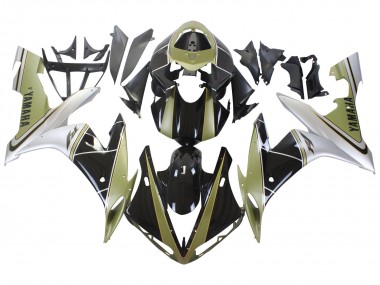Acheter Carénages Moto Yamaha YZF 1000 R1 2004-2006 - Or Clair Blanc Noir Brillant