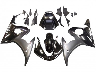 Acheter Carénages Moto Yamaha YZF R6S 2006-2009 - Noir Brillant Noir Mat Blanc Décalque
