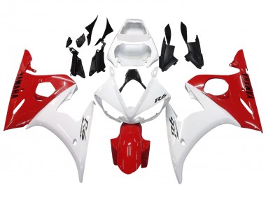 Acheter Carénages Moto Yamaha YZF R6S 2006-2009 - Blanc Rouge
