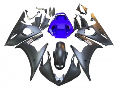 Acheter Carénages Moto Yamaha YZF R6S 2006-2009 - Bleu Noir Mat