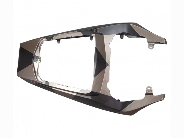 Carénages Moto Yamaha YZF R6S 2006-2009 - Gris Noir Mat Geometric