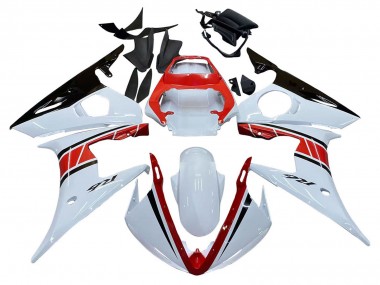Acheter Carénages Moto Yamaha YZF R6S 2006-2009 - Blanc Rouge Noir Brillant