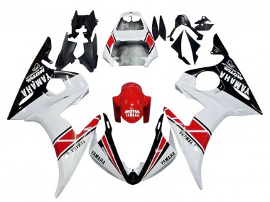 Acheter Carénages Moto Yamaha YZF R6S 2006-2009 - Blanc Rouge Noir Brillant Motul