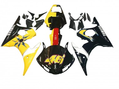 Acheter Carénages Moto Yamaha YZF 600 R6 2005 - Noir Jaune Rouge 46