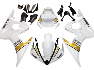 Acheter Carénages Moto Yamaha YZF 600 R6 2005 - Blanc Or Noir