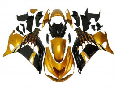 Acheter Carénages Moto Kawasaki ZX14R ZZR1400 2012-2024 - Or Noir Brillant