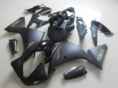 Acheter Carénage Moto Yamaha YZF R1 2012-2014 - Noir Brillant Noir Mat Or Décalque