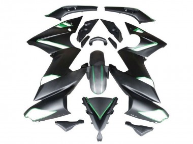 Acheter Carénages Moto Kawasaki Ninja 650 EX650 2009-2011 - Noir Mat Vert Bande