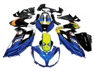 Acheter Carénages Moto Kawasaki Ninja 650 EX650 2012-2016 - Bleu Jaune Requin