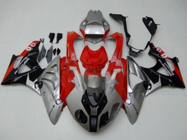 Acheter Carénages Moto BMW S1000RR 2009-2014 - Argent Rouge Noir