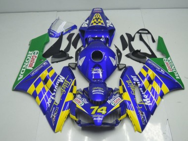 Acheter Carénages Moto Honda CBR1000RR 2004-2005 - Bleu Jaune Vert MoviStar
