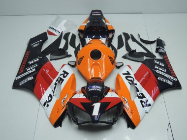 Acheter Carénages Moto Honda CBR1000RR 2004-2005 - Orange Blanc Rouge Noir Brillant Repsol RCV 1
