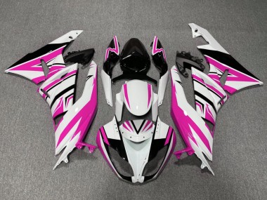 Acheter Carénages Moto Kawasaki ZX6R 2009-2012 - Blanc Rose Noir
