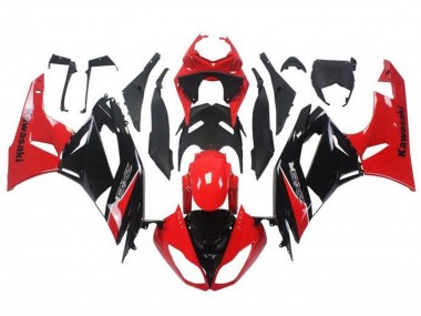 Acheter Carénage Moto Kawasaki ZX6R 2009-2012 - Rouge Noir Brillant