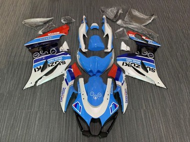 Acheter Carénages Moto Suzuki GSXR1000 2017-2024 - Blanc Bleu Bande Rouge Motul