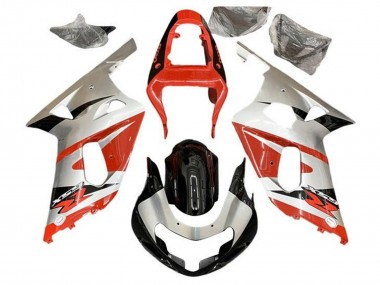 Acheter Carénages Moto Suzuki GSXR 600 / GSXR 750 2001-2003 - Argent Rouge Noir Brillant