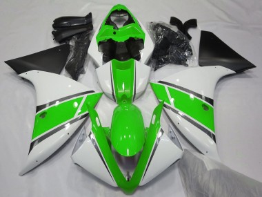 Acheter Carénages Moto Yamaha YZF 1000 R1 2012-2014 - Blanc Vert Noir Mat