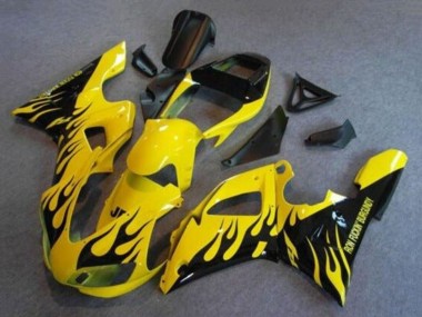 Acheter Carénages Moto Yamaha YZF 1000 R1 1998-1999 - Jaune Noir Flamme