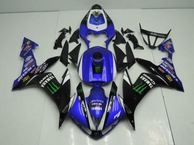Acheter Carénages Moto Yamaha YZF 1000 R1 2004-2006 - Bleu Blanc Noir Vert Monstre Energy