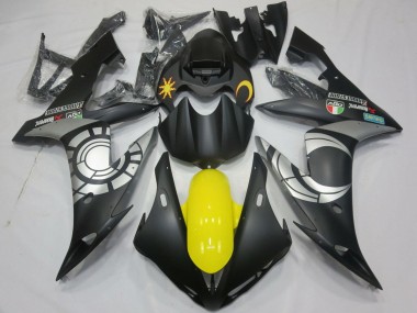 Acheter Carénages Moto Yamaha YZF 1000 R1 2004-2006 - Noir Mat Argent Jaune