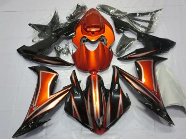 Acheter Carénages Moto Yamaha YZF 1000 R1 2004-2006 - Orange Noir Brillant