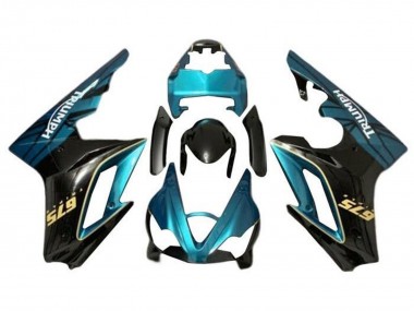 Acheter Carénage Moto Triumph Daytona 675 Triple 2009-2012 - Bleu Sarcelle Noir Brillant