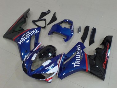 Acheter Carénages Moto Triumph Daytona 675 Triple 2009-2012 - Bleu Rouge Blanc Noir Brillant