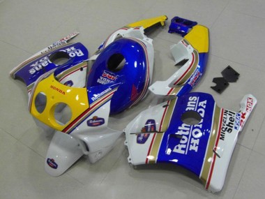 Acheter Carénages Moto Honda CBR250RR MC22 1990-1998 - Blanc Bleu Jaune Rothmans