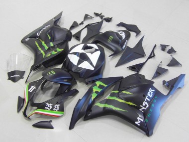 Acheter Carénages Moto Honda CBR600RR 2009-2012 - Noir Mat Bleu Vert Monstre