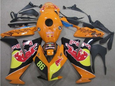 Acheter Carénages Moto Honda CBR1000RR 2012-2016 - Orange Jaune Noir Brillant Red Bull 86