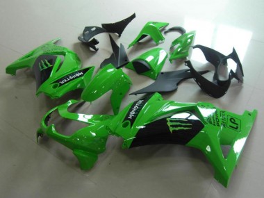 Acheter Carénages Moto Kawasaki ZX250R 2008-2012 - Vert Noir Brillant Monstre